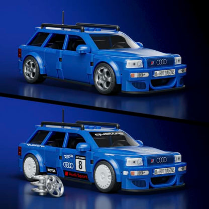 HotWheels 94 Audi Avant RS2 Building Set 10+253 Pcs Exclusive Metal Car 1:32 Scale (box damaged)