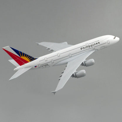 Aircraft Model 1:400 A380 Philippine Airlines Airplane Model Alloy Diecast Plane Ornaments 16cm (Code 103)
