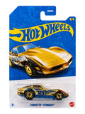 Hotwheels 58th Anniversary 'Corvette Stingray"Pearl & Chrome" (Chase Piece) Card Art Mainline 1:64 Scale