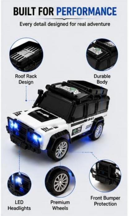 1:64 Scale Mini RC Car –Remote Control Alloy Crawler with 2.4GHz & Bluetooth Dual-Mode Control 1:64 Scale