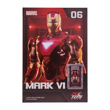 Action figure Marvel Mark VI ZD Toys 4-Inch Scale Iron Man Collection Action Figure MK6 (product code-1922-06)