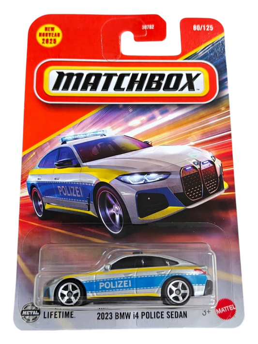 Matchbox 2023 BMW i4 Police Sedan Mainline 1:64 Scale