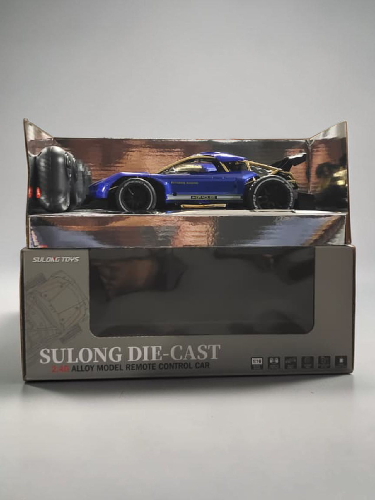 SULONG RC CAR 2.4G Alloy Model Remote Control Car 1:16 Scale Rubber Tires , Rechargeable battery