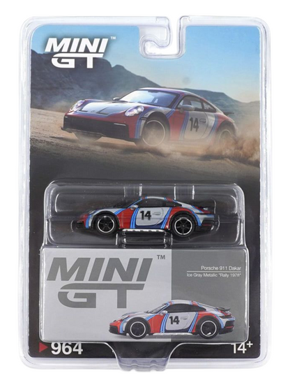 Mini GT Porsche 911 Dakar (Ice Gray Metallic "Rally 1978") Code-964 1:64 Scale