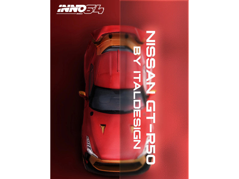 INNO64 Nissan-R50 GT-R by ITALDESIGN 1:64 Scale diecast Model IN64-R50-RED