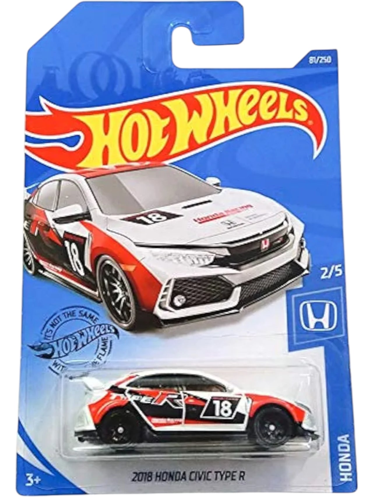 Hotwheels 2018 HONDA Civic type R imported mainline 1:64 Scale
