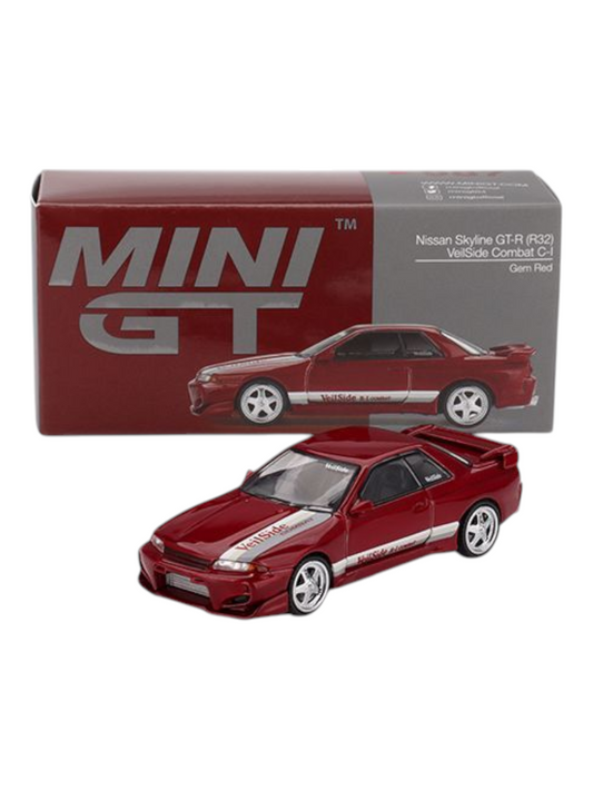 Mini GT Nissan Skyline GT-R (R32) VeilSide Combat C-1 (Gem Red) Code-987 1:64 Scale