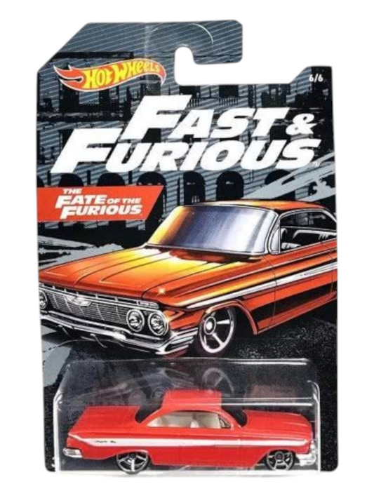 HotWheels The Fate of The Furious 61 Chevrolet Impala Imported Mainline Card Art 1:64 Scale