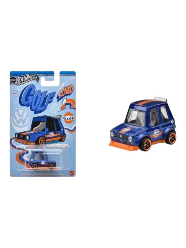 HotWheels Silver Series Gulf 'Tooned Volkswagen golf mk1 Imported Mainline 1:64 Scale