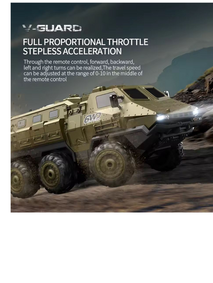 V-Guard Six-Wheel Drive Military Armored Remote Control (RC) Vehicle 1:16 Scale