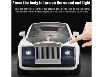 XLG Rolls-Royce 1:24 Scale Luxury Coupe Die Cast Model Car | Openable Doors | Light & Sound | Pull Back Action