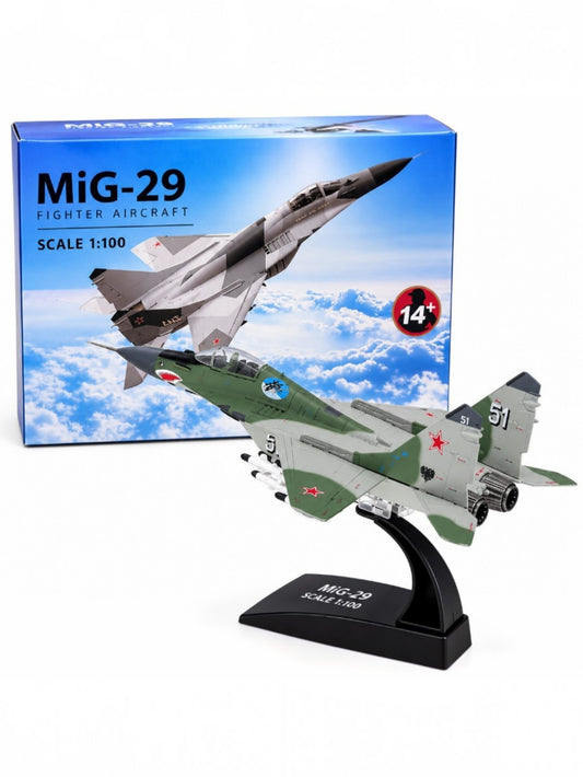 Russian MIG-29 Fulcrum C 1:100 Scale Diecast Military Aircraft Model | Fighter Jet Collectible code 2001
