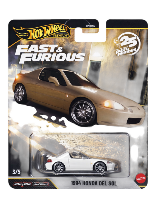 HotWheels Fast & Furious 1994 Honda DEL SOL Imported Premium 1:64 Scale