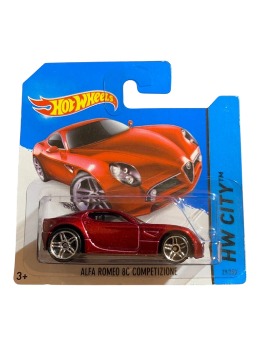 Hot wheels alfa romeo 8c competizione ( blister damage car mint condition) imported mainline 1:64 Scale