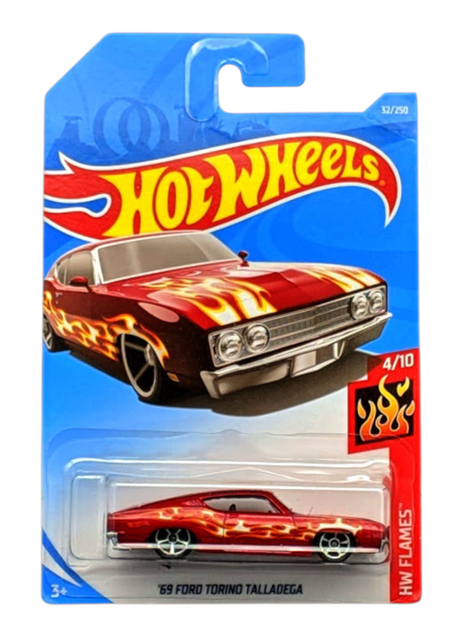 Hotwheels 69 Ford torino Talladega Imported Mainline 1:64 Scale FYC39-D7C3