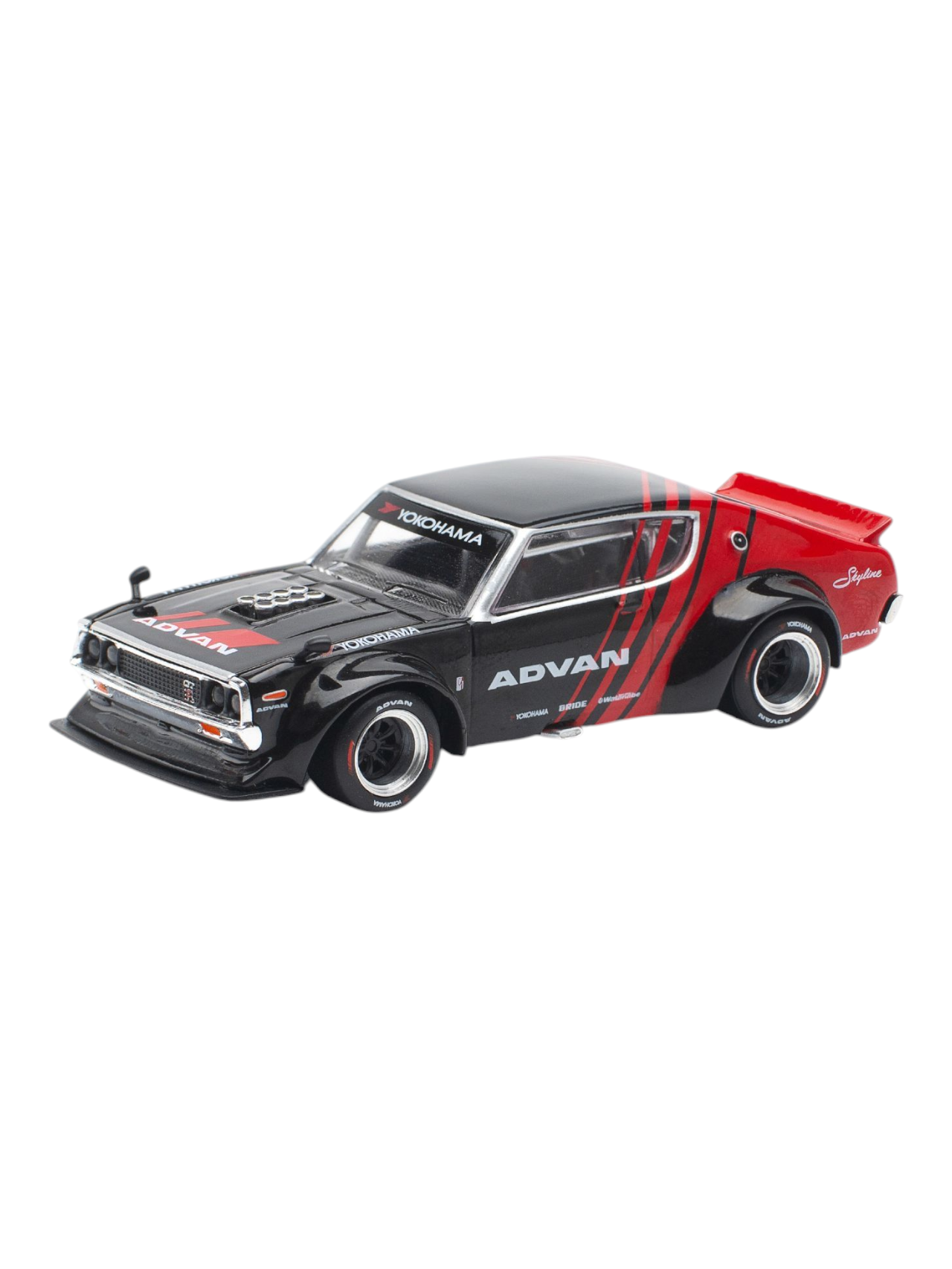 Pop Race Nissan Skyline GT-R Drift Kenmeri Advan Livery PR640199 1:64 Scale