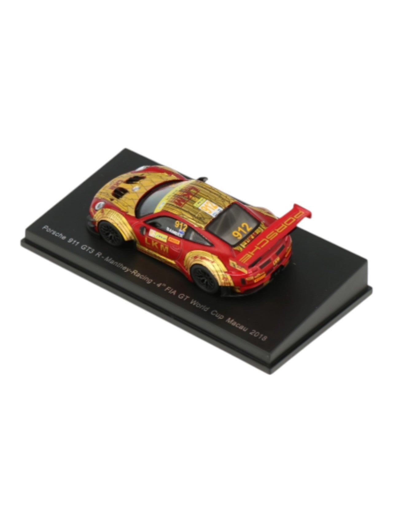 SPARK "Porsche 911 GT3 R Manthey-Racing – FIA GT World Cup Macau 2018 Die-Cast Model Car 1:64 Scale