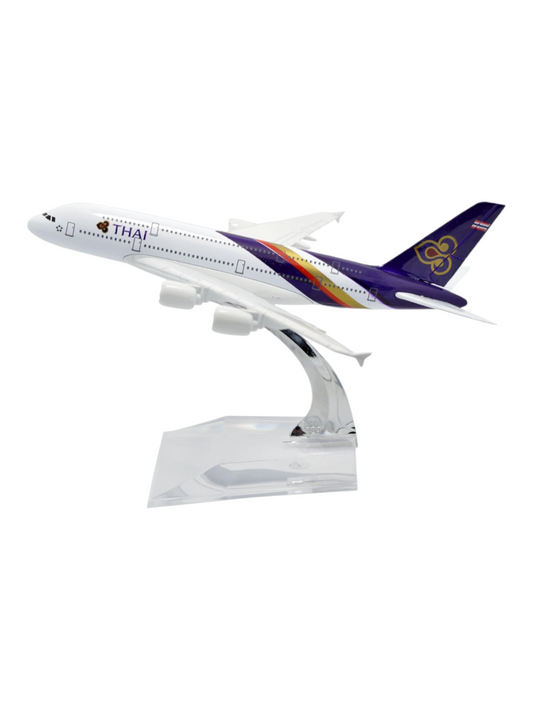 Aircraft Model Airbus A380 Thai Airways Airplane 16 CM ( Code-110)