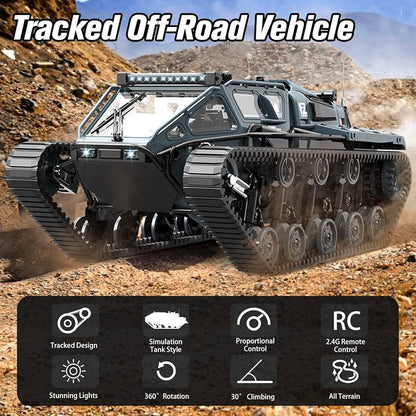 JJRC Ripsaw EV3-F4, 2.4Ghz Remote Control Crawler High Speed Tank, Off-Road RC Tracked Vehicles 360°Pirouette Drifting Car 2×1.5V Battery ( Not Included ),USB Charger included 1:16 Scale