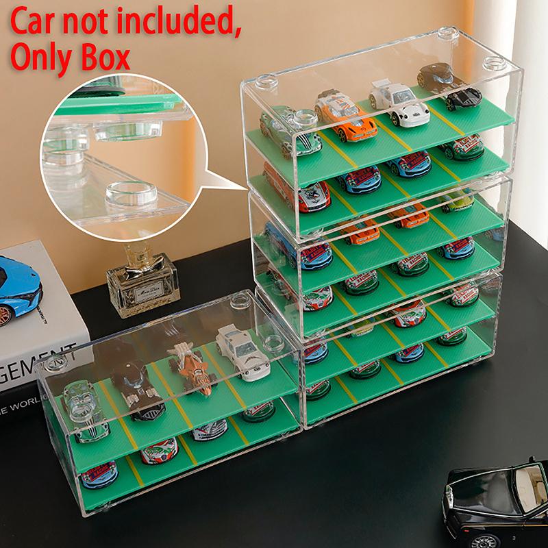 Storage box Transparent 2-Tier Premium Display Organizer with Modern Design