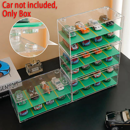 Storage box Transparent 2-Tier Premium Display Organizer with Modern Design