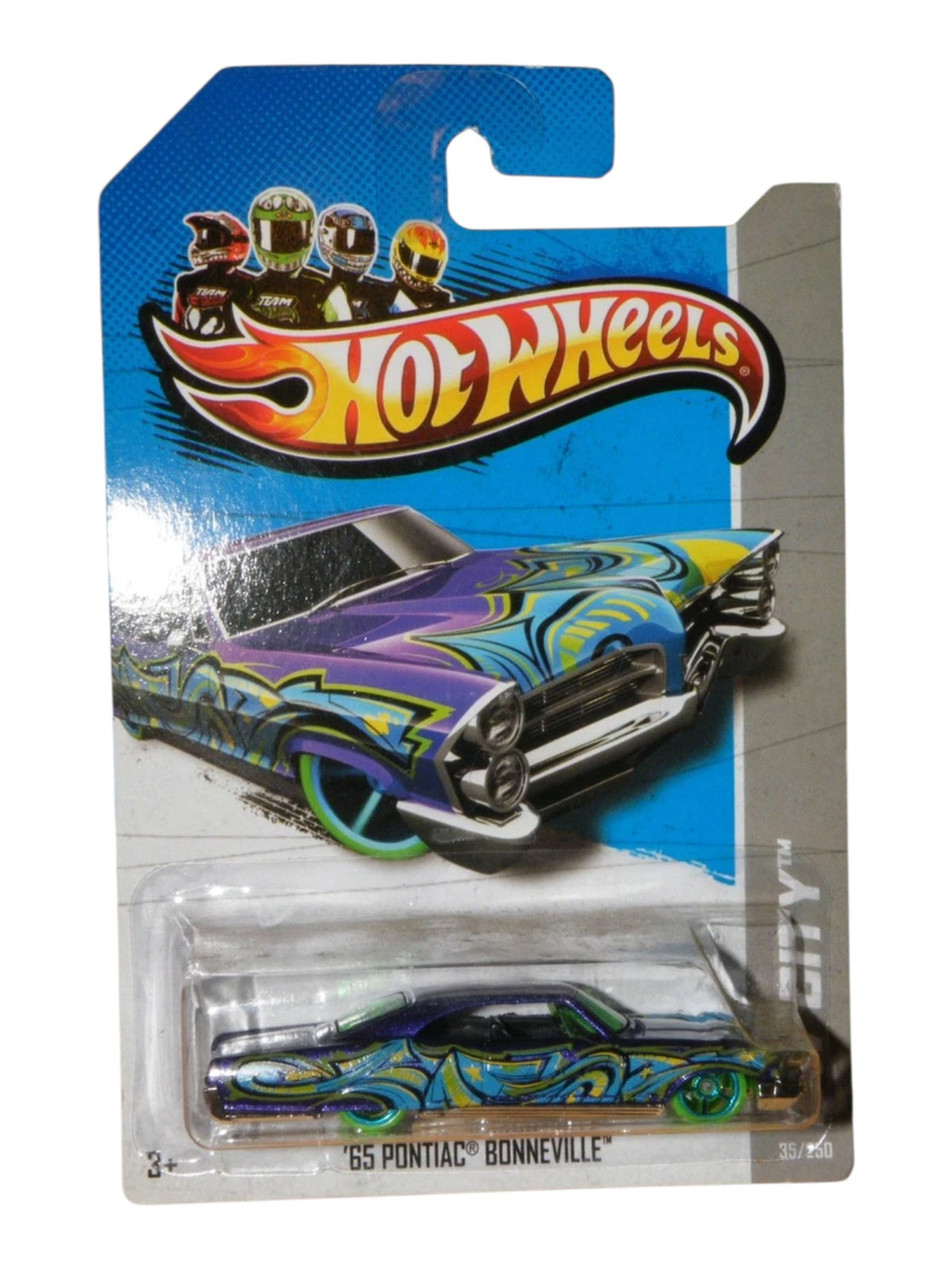 HotWheels '65 Pontiac Bonneville Imported Mainline 1:64 Scale ( Card Damege Car Mint Condition ) Diecast Model