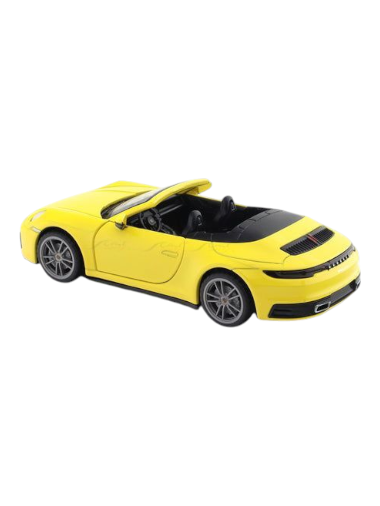 CCA Porsche 911 Carrera Cabriolet Yellow 1:32 licensed pullback diecast Scale Model car