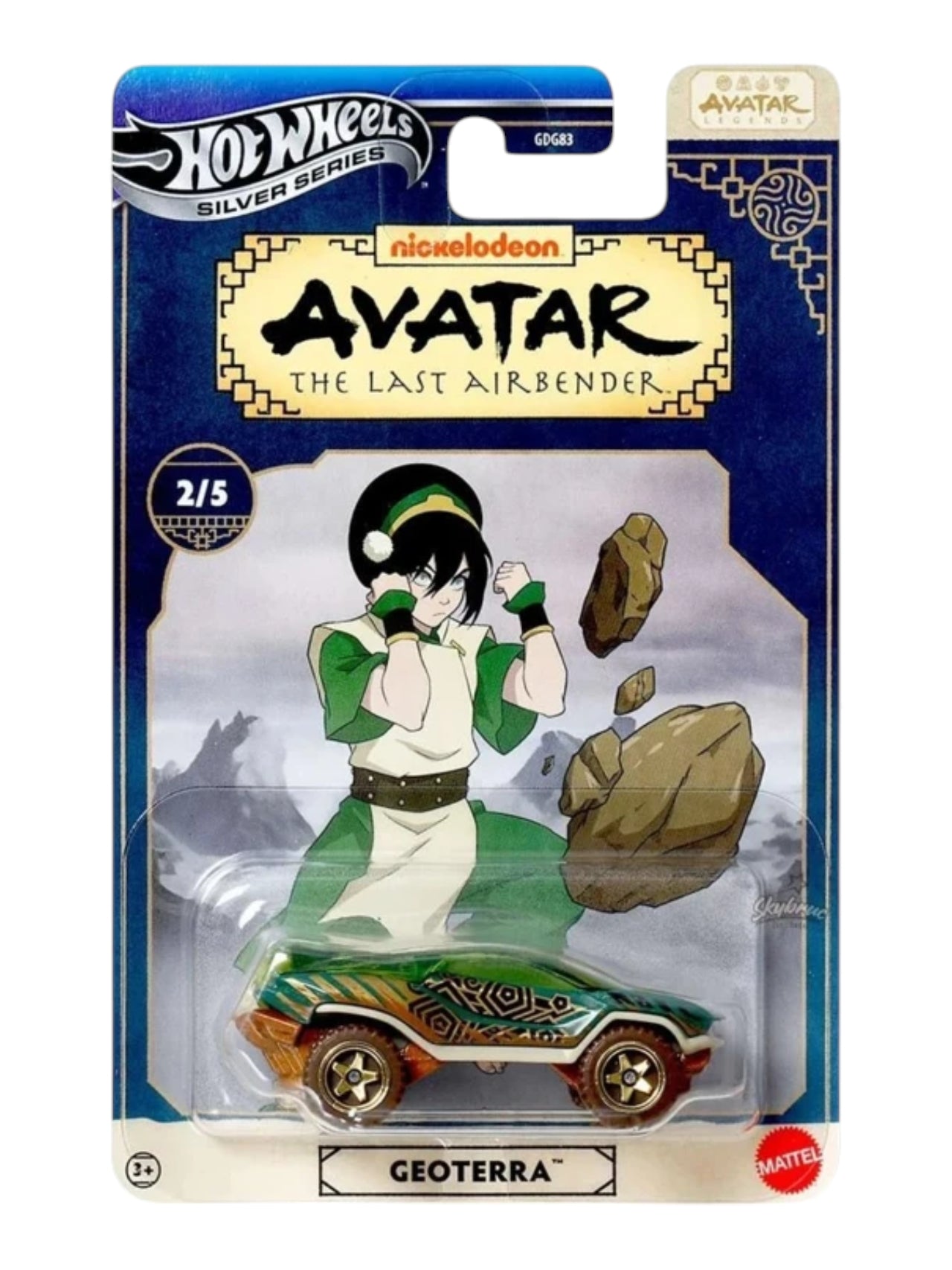 HotWheels Silver Series Avatar The Last Airbender "GEO TERRA" Imported Card Art 1:64 Scale