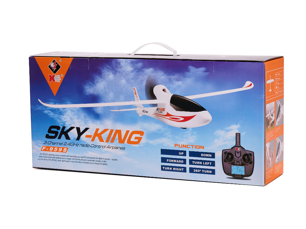 F959S SKY-KING 3Channel 2.4GHZ Radio Control Airplane LCD PRO Transmitter 7.4v 300mAh/20C battery