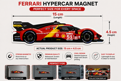 BMW McLaren F1 GTR Gulf Racing Magnet – #33 Race Car Design | 15 cm x 4.5 cm