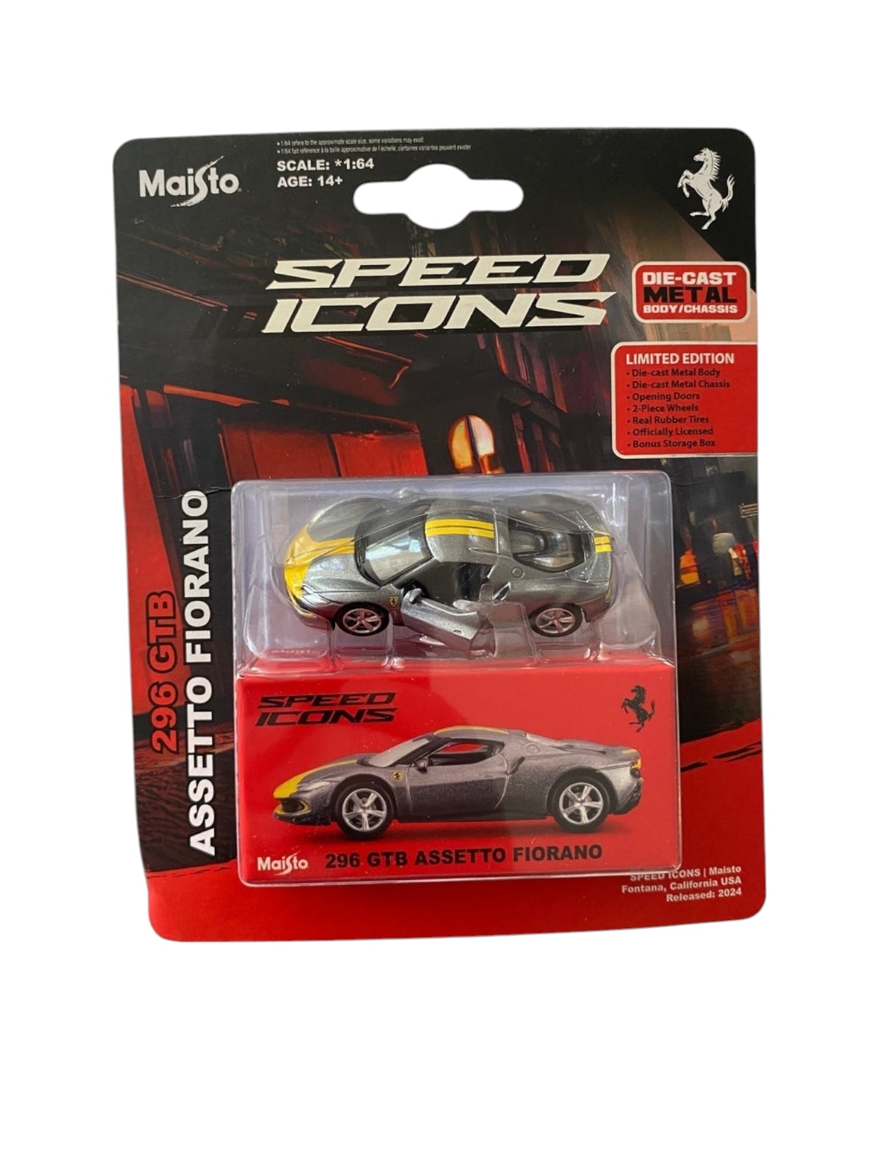 Maisto speed icons Ferrari 296 gtb assetto fiorano 1:64 Scale