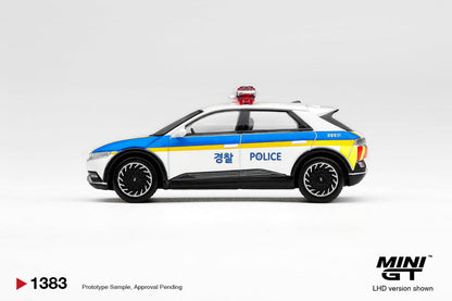 Pre-Orders Mini GT No.1383 Hyundai Ioniq 5 Police Car 1:64 Scale Diecast Model ( Box )