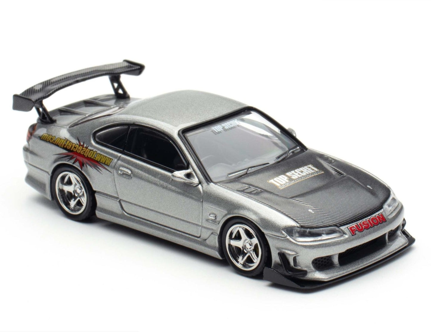 INNO64 Top Secret Silvia (S15) Silver 1:64 Scale Metal Diecast IN64-S15TS-SIL