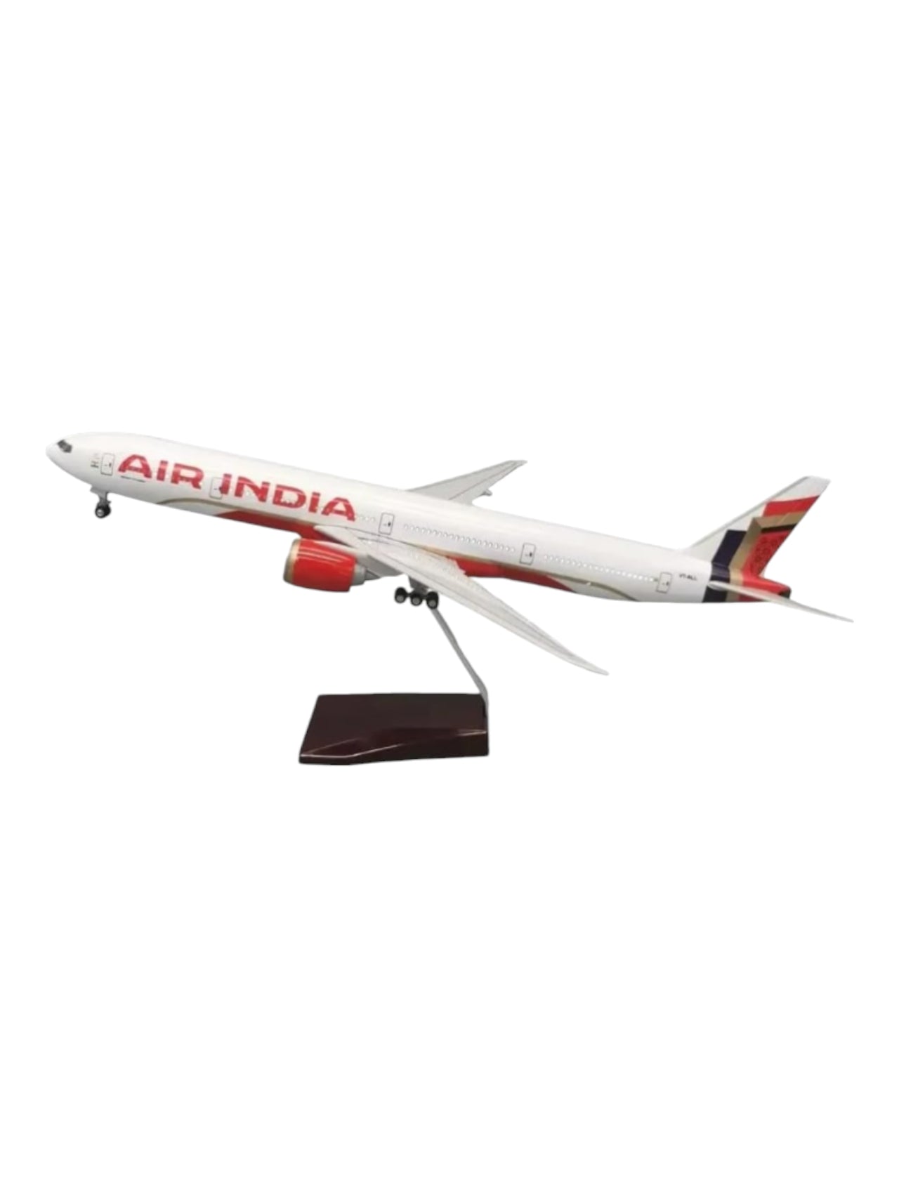 Air India LED Voice Control Airplane Model with Display Stand | 47 cm | Rechargeable LED Aircraft Model scale 1:160