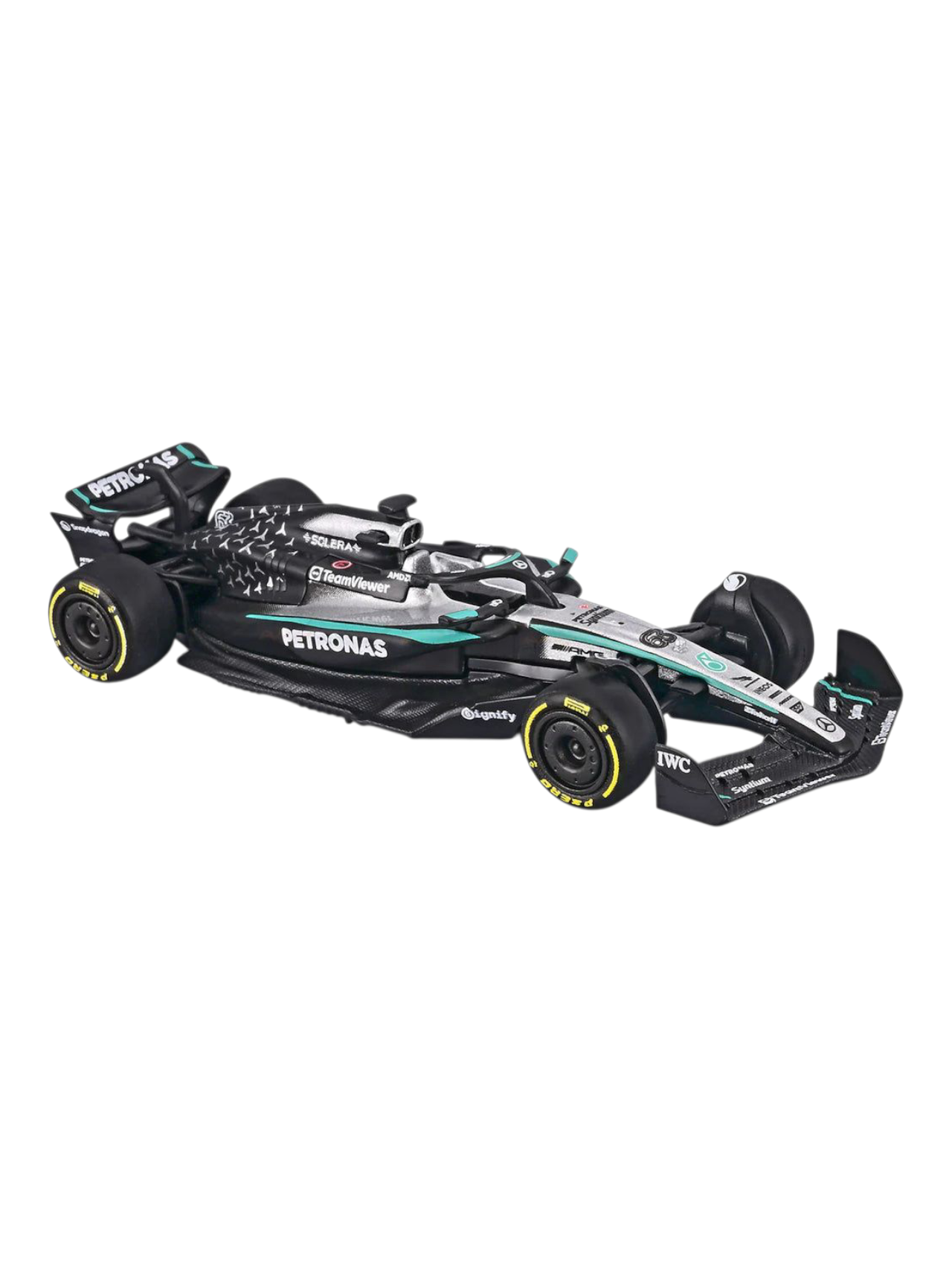 Bburago Formula 1 (F1) 2025 Mercedes-AMG F1 W16 E George Russell No-63 1:64 Scale