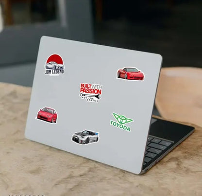 JDM Car Culture Sticker Pack of 55 Japanese Cars & Racing Style Vinyl Stickers