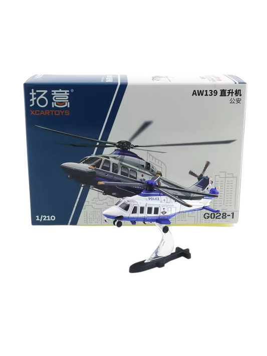 Xcartoys G028-1 1:210 Aw139 Helicopter Diecast Model