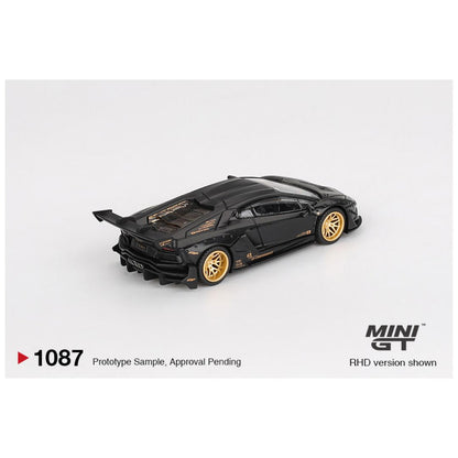 Mini GT Lamborghini Aventador Limited Edition Matte Black #1087 1:64 Scale