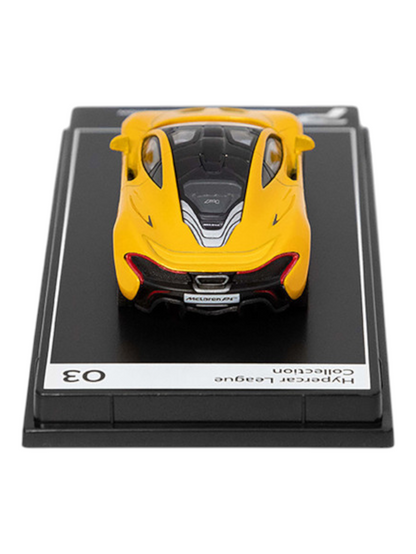 Postercars Hypercar League Collection Mclaren p1 1:64 Scale / Yellow Volcano (No 03)