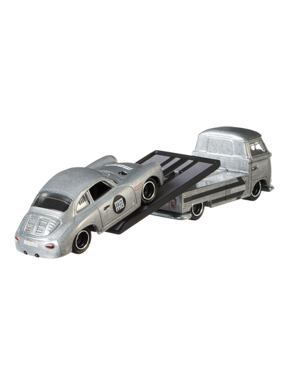 HotWheels Car Culture Team Transport Porsche 356A Outlaw and Volkswagen Transporter T1 Pickup #13 Imported 1:64 Scale