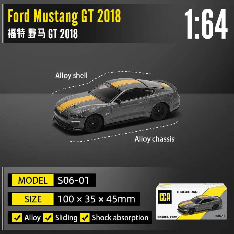 CCA Ford Mustang GT Die-Cast Model Car 5.0 Edition 1:64 Scale S06-01