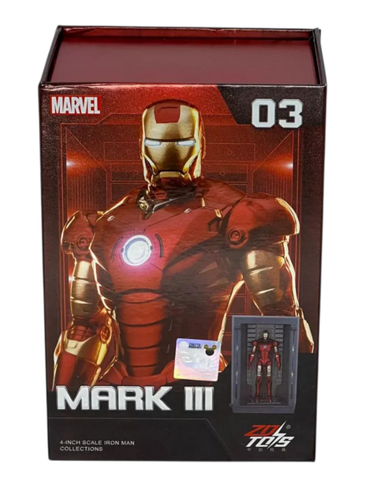 Marvel Mark III 4-Inch sacal Iron man Collection Action Figure ZD Toys MK3