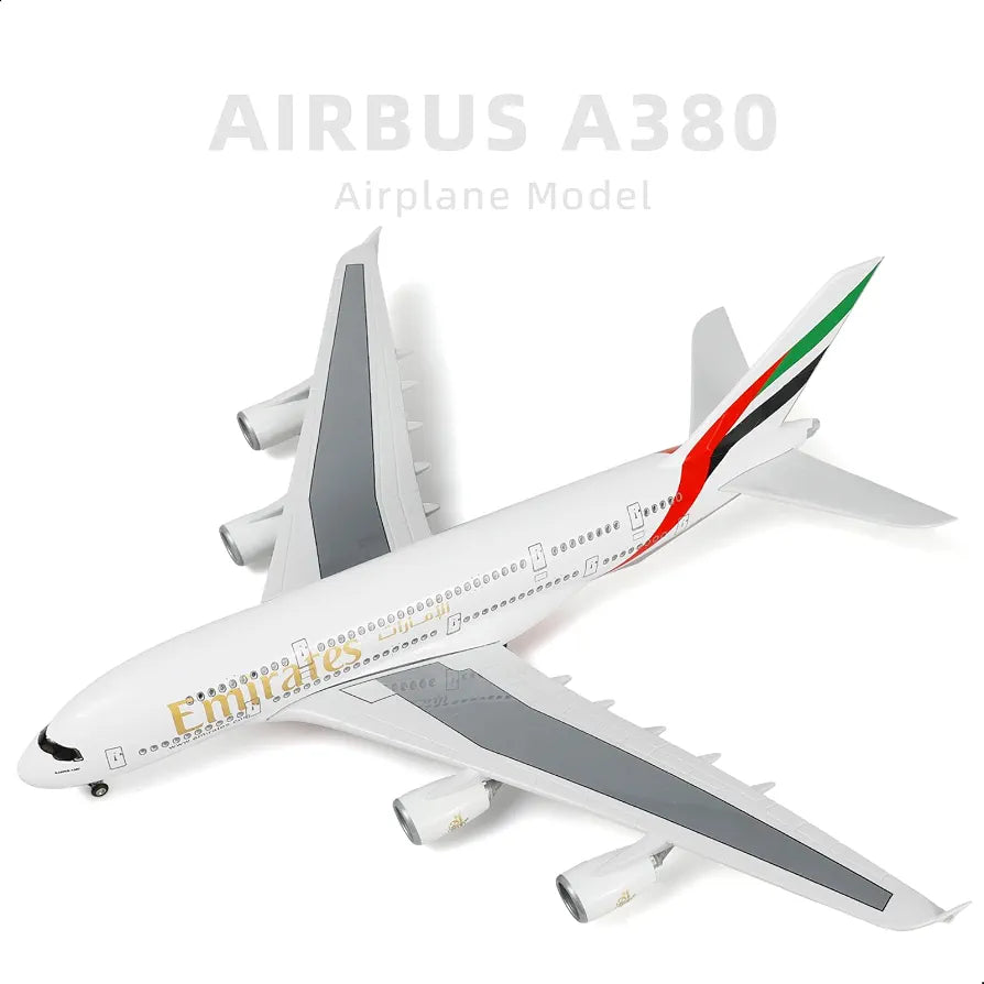 Aircraft Airbus A380 Emirates 18 Inch Diecast modal With Display Stand Sky Jumbo Airplane 1:160 Scale