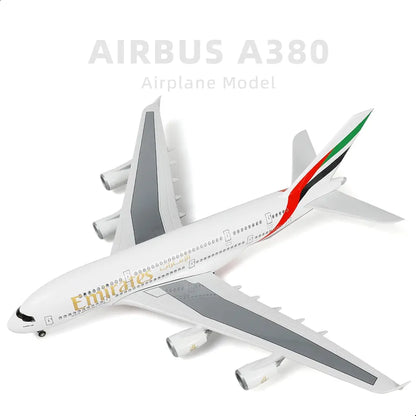 Aircraft Airbus A380 Emirates 18 Inch Diecast modal With Display Stand Sky Jumbo Airplane 1:160 Scale