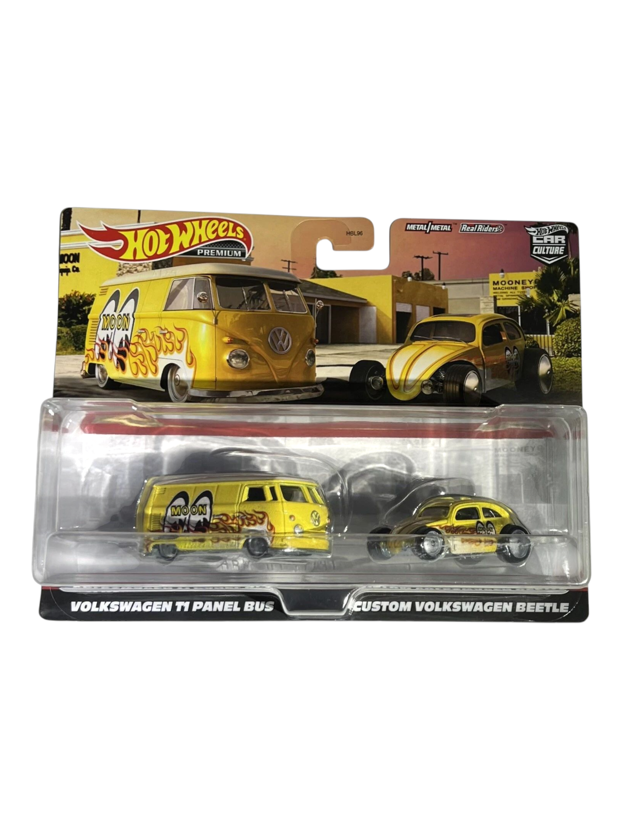 HotWheels Volkswagen T1 Panel Bus - Custom Volkswagen Beetle Imported Premium Team Transport 1:64 Scale