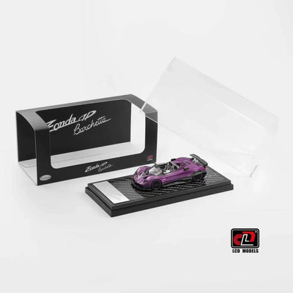 LCD Models Pagani Zonda HP Barchetta Carbon Purple Die-Cast Supercar Imported 1:64 Scale
