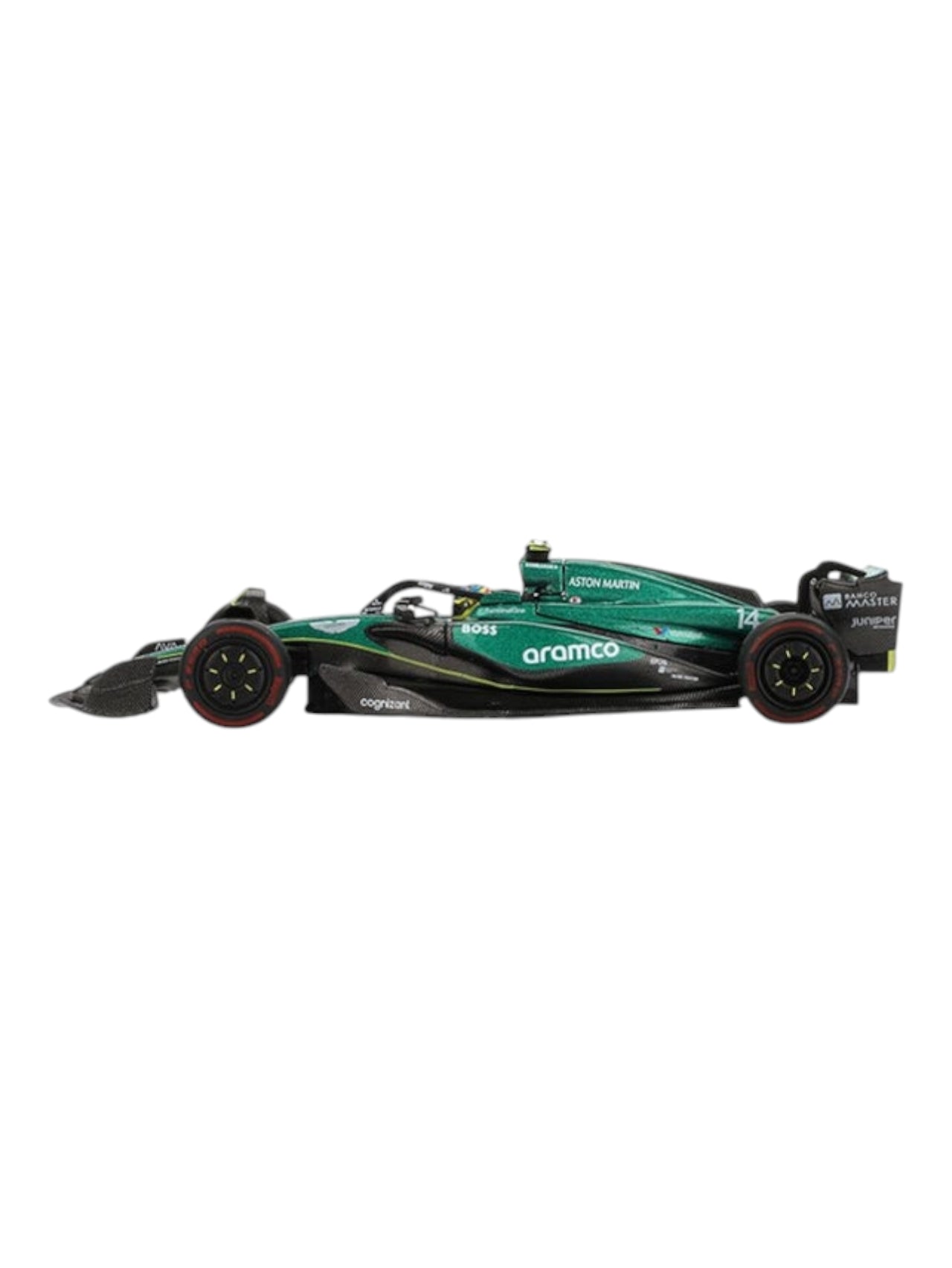 Mini GT Aston Martin amr24 #14 2024 f1 2024 bahrain gp fernando alonso code-999 1:64 Scale