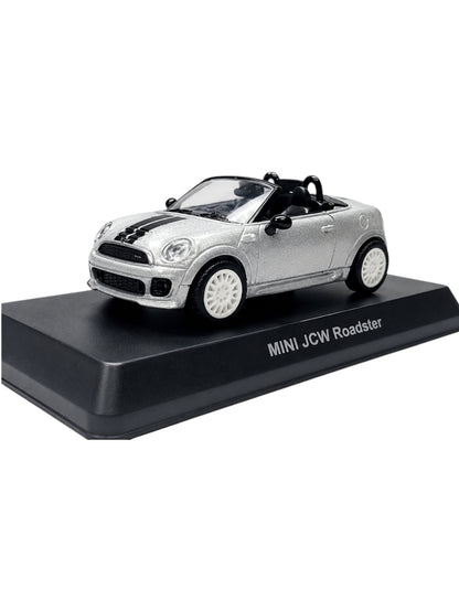 MINI JCW Roadster Diecast Model Car with Display Base | Silver | 1:64 Scale Collectible