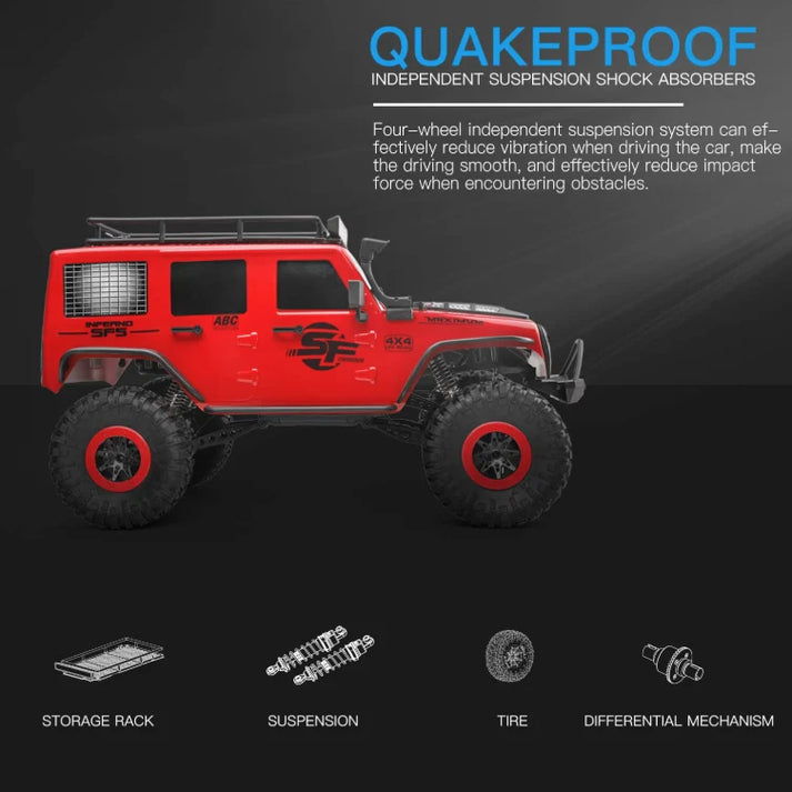 XK 1:10 Scale 4WD Off-Road RC Jeep | 15 KM/H | 2.4GHz Radio Control Vehicle | RTR Cross-Country Racing Series remote control Car
