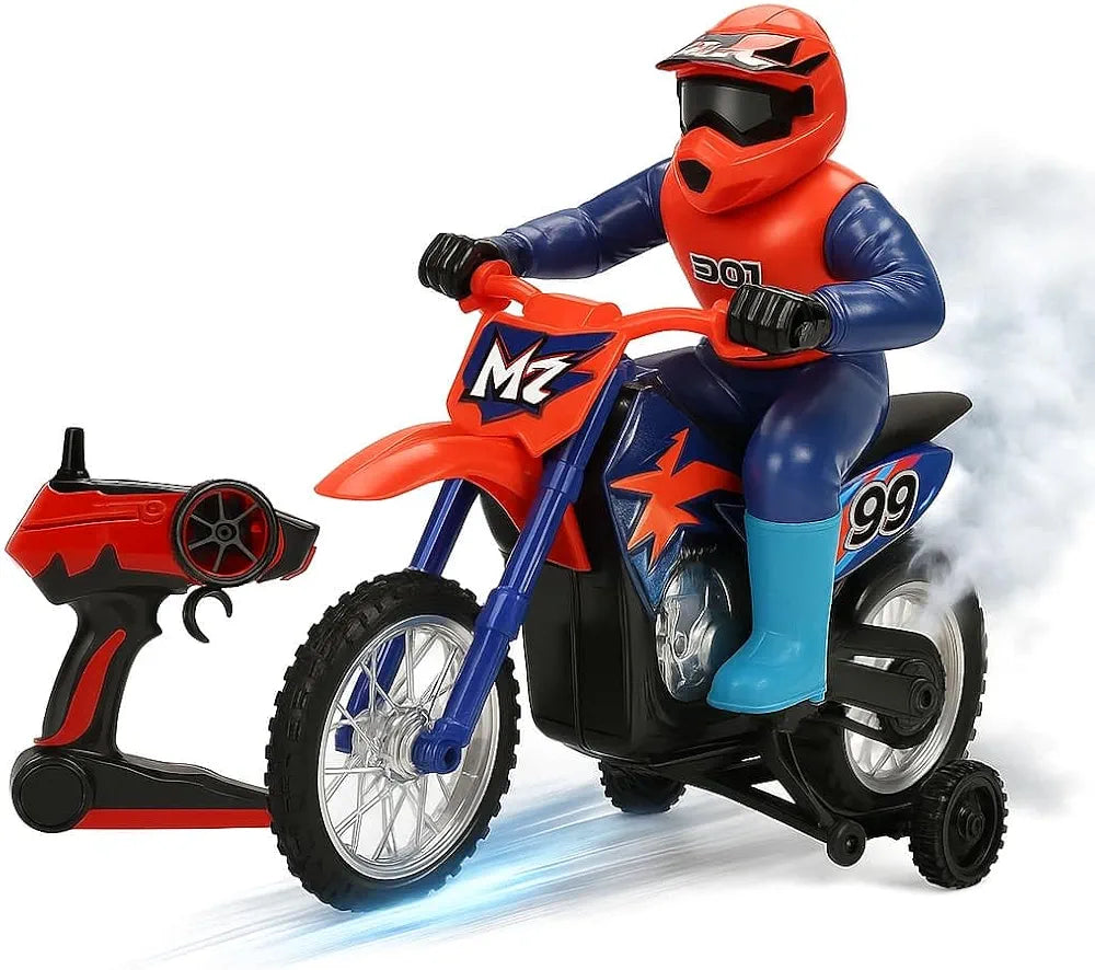 Crazon 333 RC Smoking Remote Control Motorcycle 2.4GHz 4ch Channel, LED Light, Flexible Turns High Speed With Full Spring Suspension